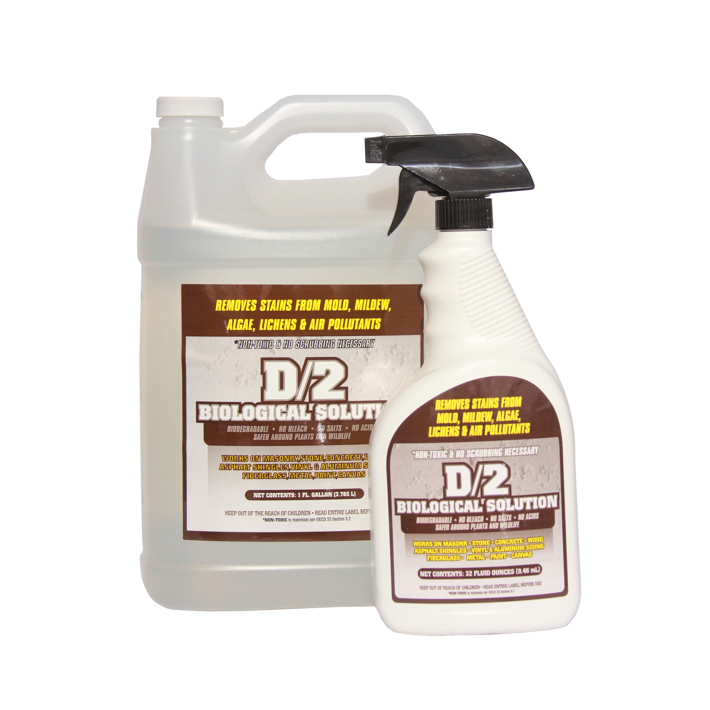 D/2 Biological Solution - 1 Gallon and 1 Quart Combo