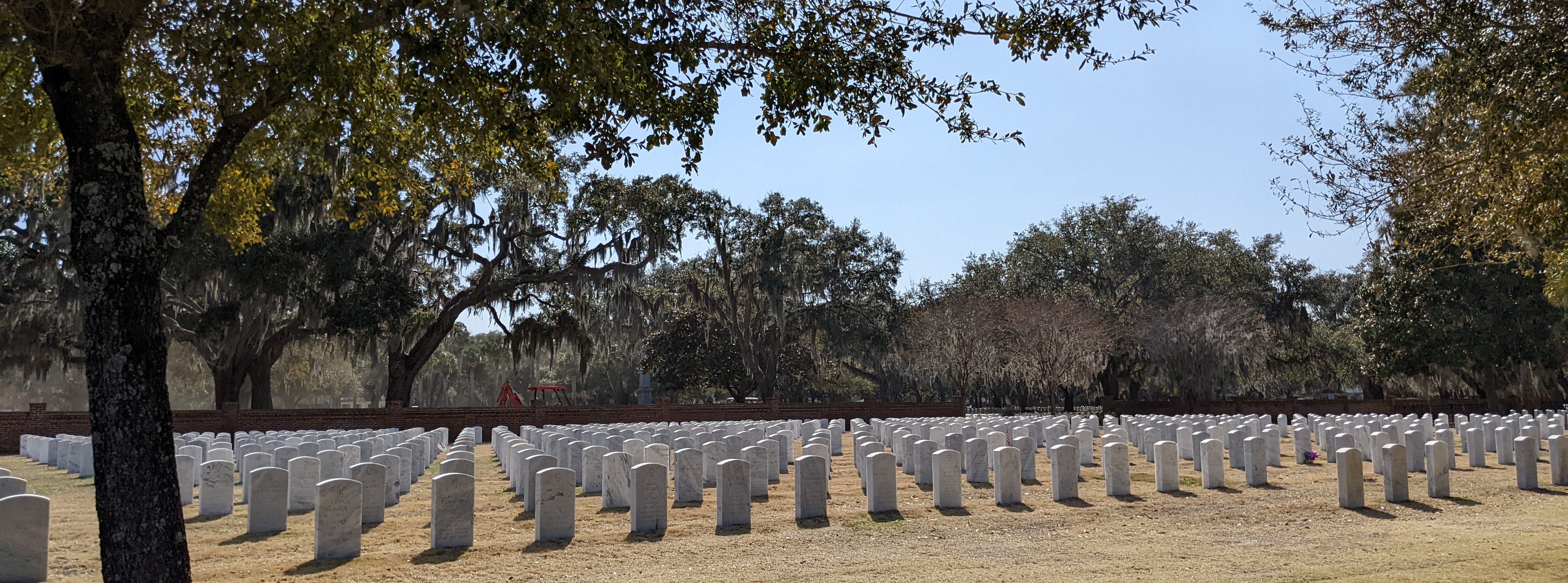 Beaufort National Cemetery after being cleaned with D/2 Biological Solution